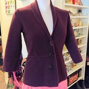 Fitted Purple Jacket Short Alfani Blazer Petite M